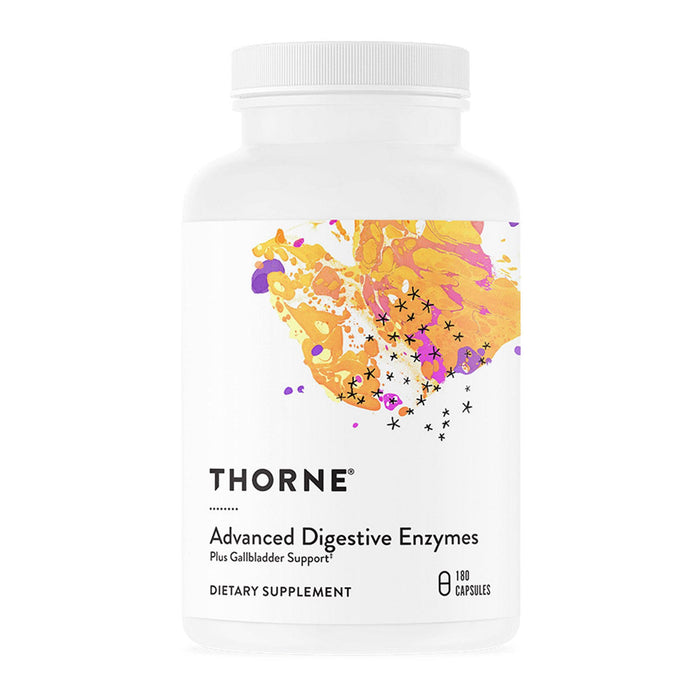 Thorne Advanced Digestive Enzymes, 180 vegetarian capsules, front of bottle