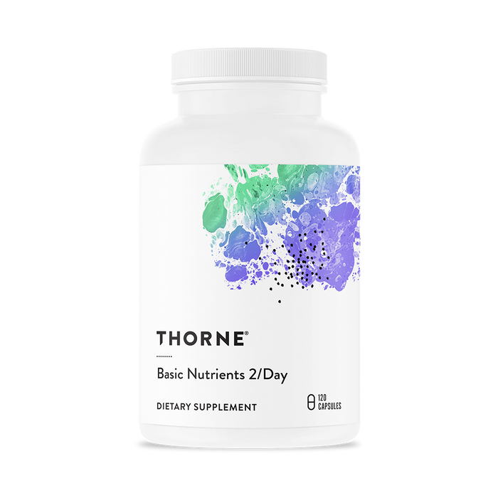 Thorne Basic Nutrients 2/Day, 120 capsules, front of bottle