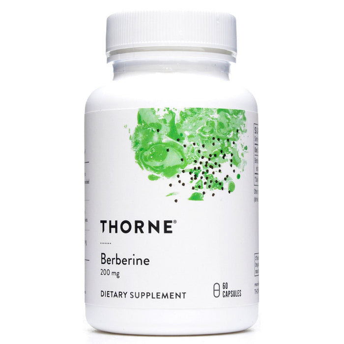 Thorne Berberine 200 mg, 60 vegetarian capsules, front of bottle