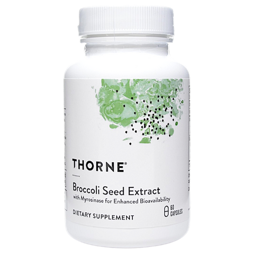 Thorne Broccoli Seed Extract, 60 vegetarian capsules, front of bottle