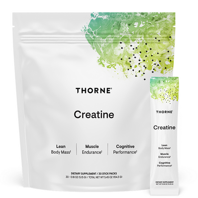 Thorne Creatine, 30 stick packets, front of pouch