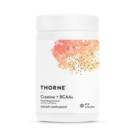 Thorne Creatine + BCAAs, 15.2 oz, front of canister