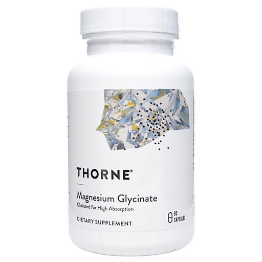 Thorne Magnesium Glycinate 120 mg, 90 capsules, front of bottle