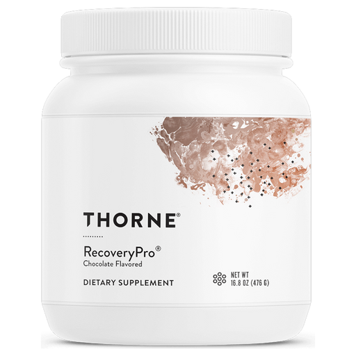 Thorne RecoveryPro Chocolate, 16.7 oz, front of canister
