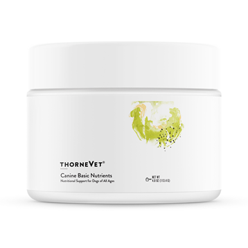 ThorneVet Canine Basic powder, 4 oz, front of canister