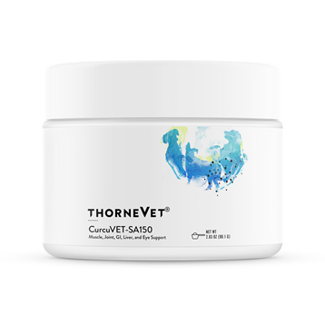 ThorneVet CurcuVET-SA150 powder, 2.83 oz, front of canister