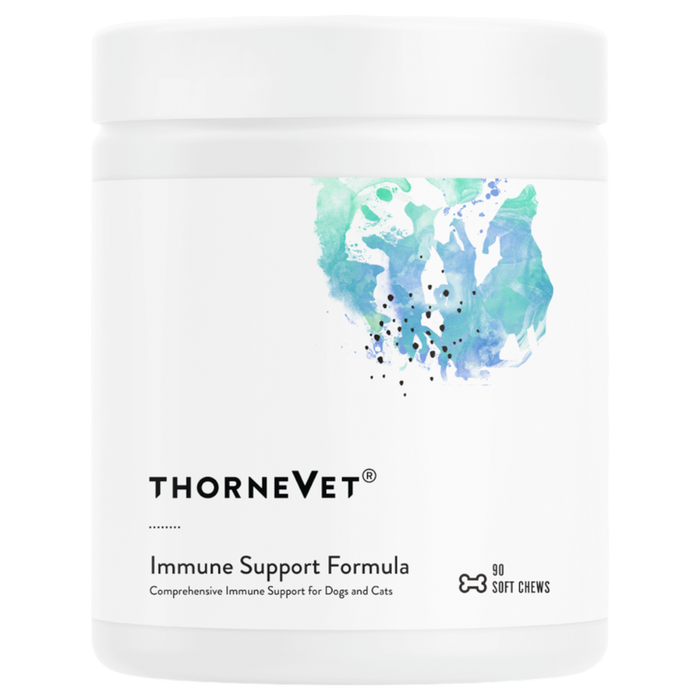 ThorneVet Immune Support Formula, 90 soft chews, front of tub