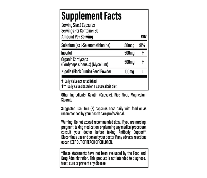 Thyroid Specific Formulations Antibody Support Capsules