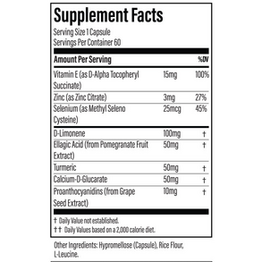Thyroid Specific Formulations T2/T3 Converter 60 capsules supplement facts label