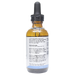 Bottle with active ingredients label on a white background