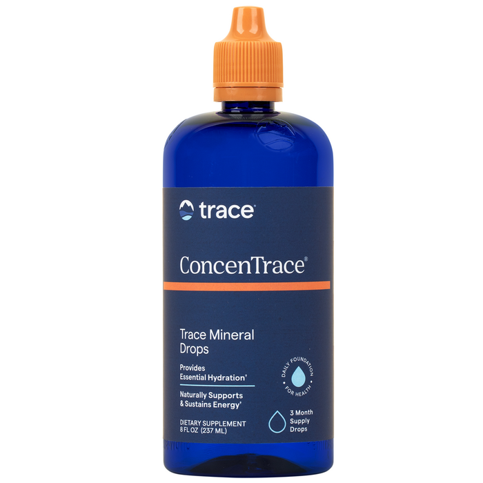 Trace Minerals Research ConcenTrace Trace Mineral Drops, front of bottle, third view