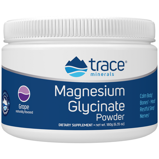 Trace Minerals Research Magnesium Glycinate Powder, 6.35 oz, front of container