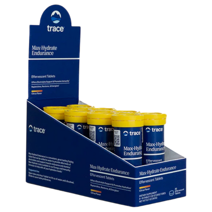 Trace Minerals Research Max Hydration Endurance, 8 tubes, front of box