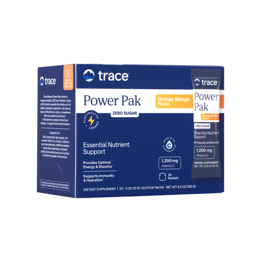 Trace Minerals Research Sugar Free Electrolyte Stamina Power Pak Orange Mango, 30 packets, front of box
