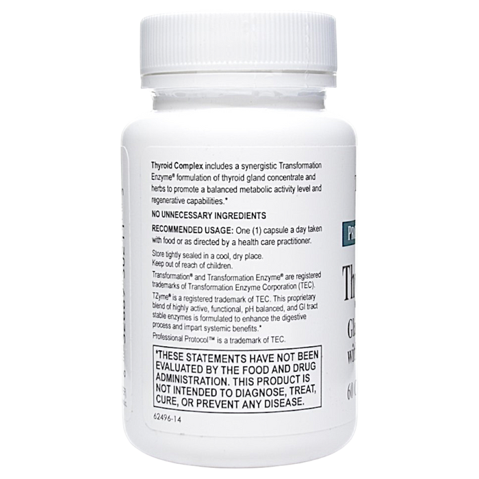 Transformation Enzymes Thyroid Complex 60 capsules suggested use label