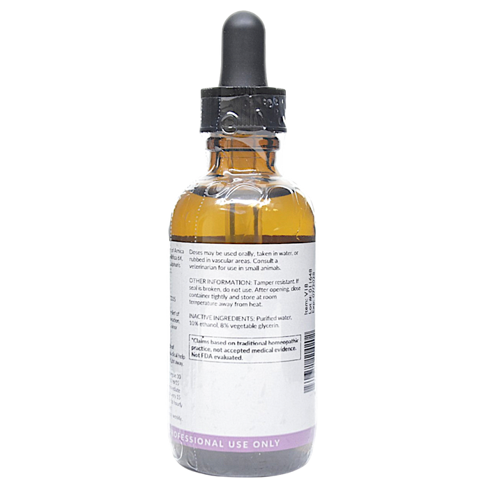 Bottle with inactive ingredients label on a white background