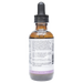 Bottle with inactive ingredients label on a white background