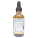 Bottle with inactive ingredients label on a white background