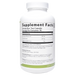 Bottle with supplement facts label on a white background
