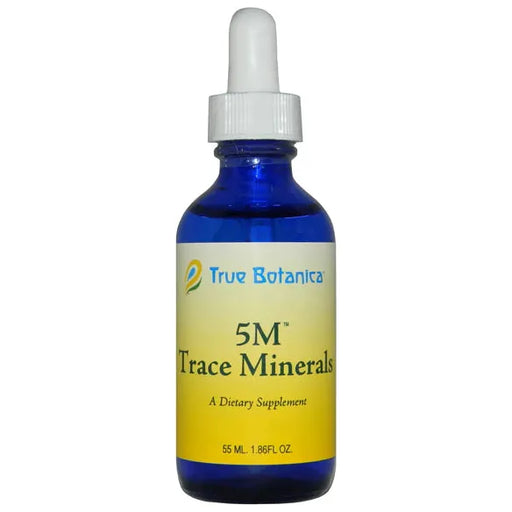 True Botanica 5M Trace Minerals, 1.86 fl oz, front of dropper bottle
