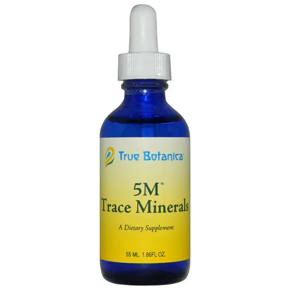 True Botanica 5M Trace Minerals, 1.86 fl oz, front of dropper bottle