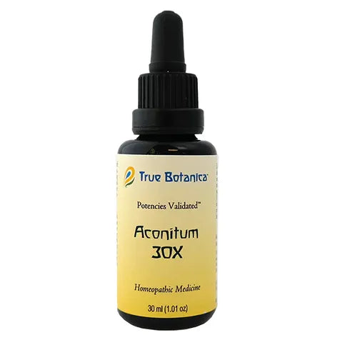 True Botanica Aconitum 30X, 30 mL, front of dropper bottle