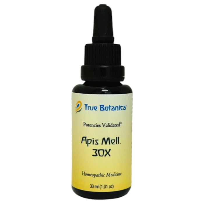 True Botanica Apis Mell. 30X, 30 mL, front of dropper bottle