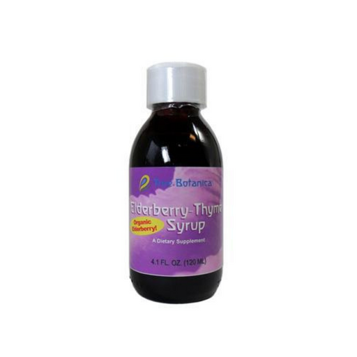True Botanica Elderberry-Thyme Syrup, 4 fl oz, front of bottle
