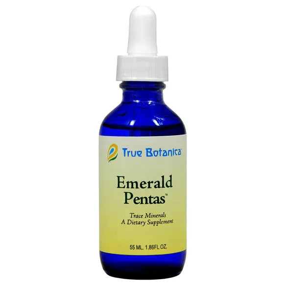 True Botanica Emerald Pentas TMS, 1.86 fl oz, front of dropper bottle