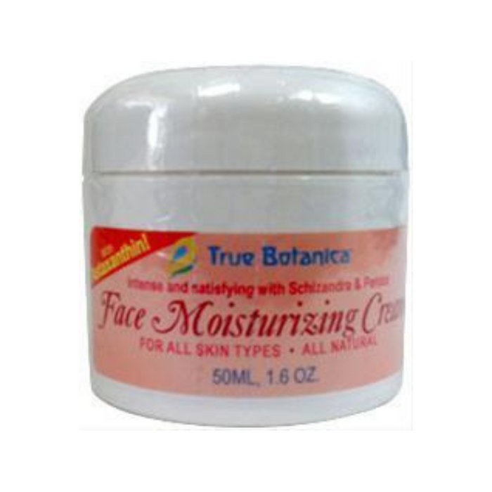 True Botanica Face Moisturizing Cream with Astaxanthin, 1.67 oz, front of jar