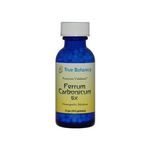 True Botanica Ferrum Carbonicum 6X, 23 g, front of bottle