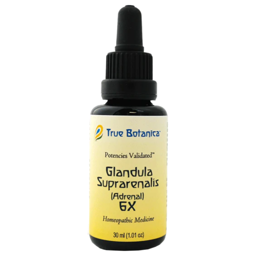 True Botanica Glandula Suprarenalis (Adrenal) 6X, 30 mL, front of dropper bottle