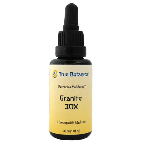 True Botanica Granite 30X, 30 mL, front of dropper bottle