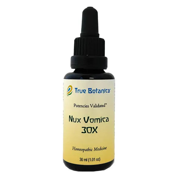 True Botanica Nux Vomica 30X, 30 mL, front of dropper bottle