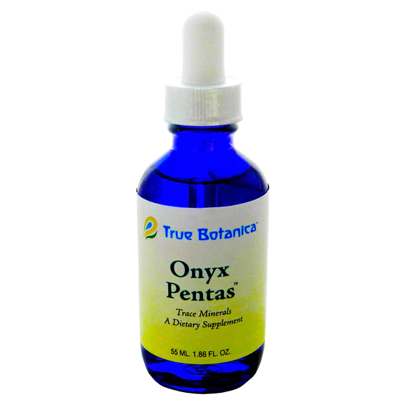 True Botanica Onyx Pentas TMS, 1.86 fl oz, front of dropper bottle