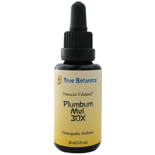 True Botanica Plumbum Mel. 30X, 30 mL, front of dropper bottle