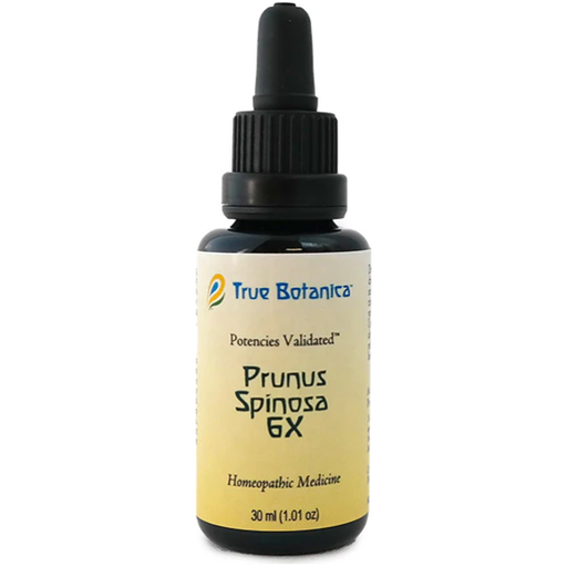 True Botanica Prunus Spinosa 6X, 30 mL, front of dropper bottle