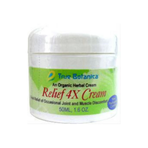 True Botanica Relief 4X Cream, 1.6 oz, front of jar