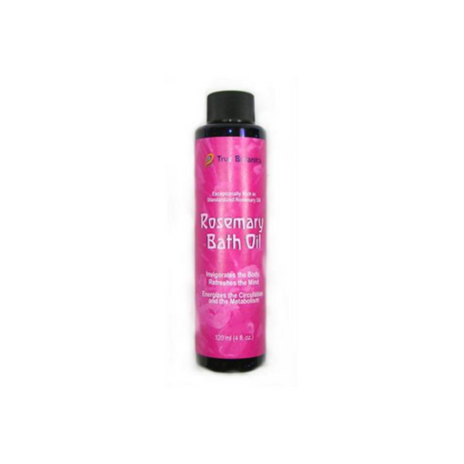 True Botanica Rosemary & Eucalyptus Bath Oil, 4 fl oz, front of bottle