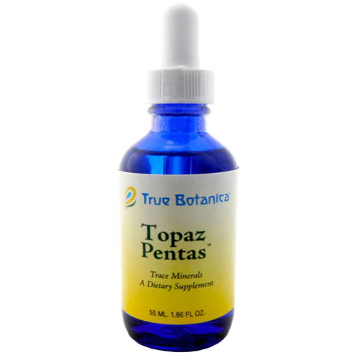 True Botanica Topaz Pentas TMS, 1.86 fl oz, front of dropper bottle