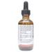 Bottle with active ingredients label on a white background