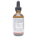 Bottle with active ingredients label on a white background
