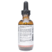 Bottle with inactive ingredients label on a white background