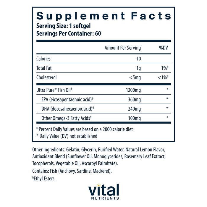Ultra Pure Fish Oil 700 by Vital Nutrients