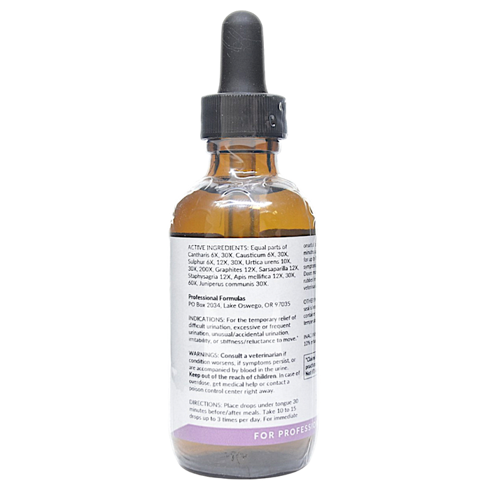 Bottle with active ingredients label on a white background