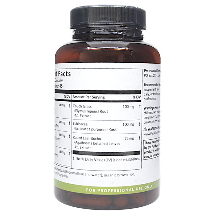 Bottle with supplement facts label on a white background