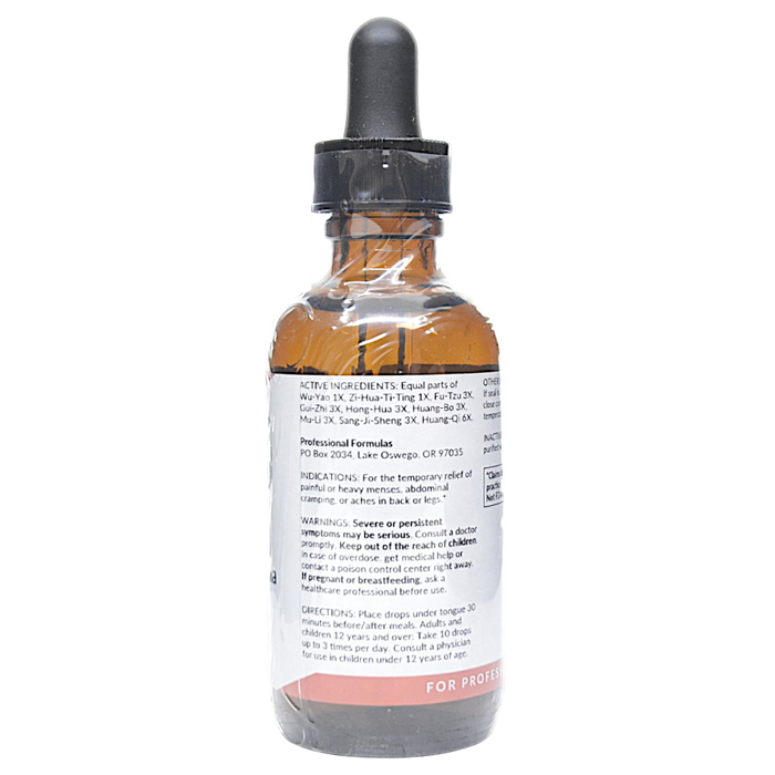 Bottle with active ingredients label on a white background