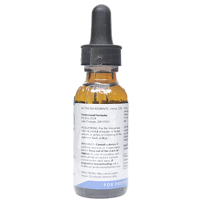 Bottle with active ingredients label on a white background