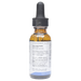 Bottle with active ingredients label on a white background