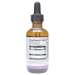 Bottle with active ingredients label on a white background